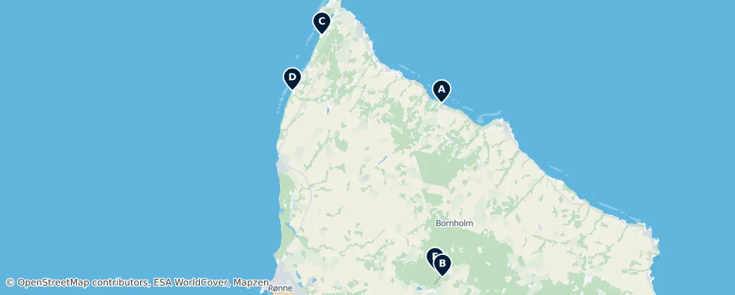Map of Territorial waters of Bornholm