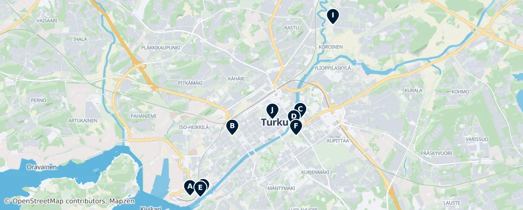 Map of Turku