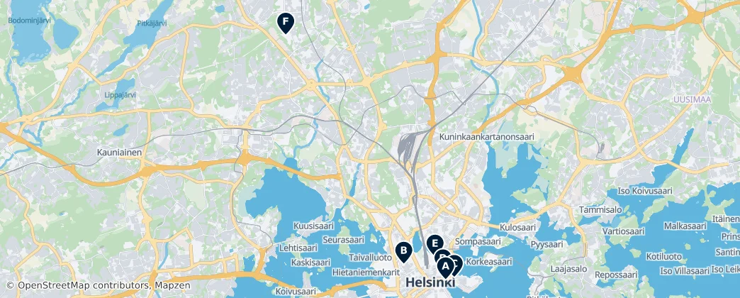 Map of Uusimaa