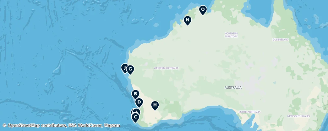 Map of West-Australië
