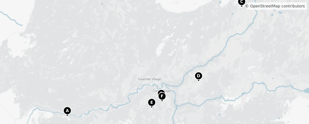 Map of Yosemite National Park