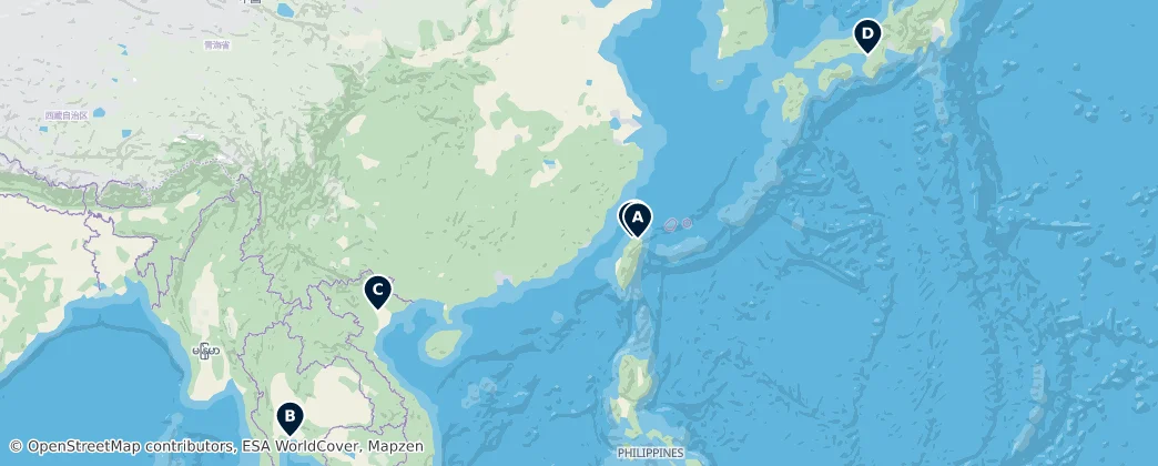 Map of Azië