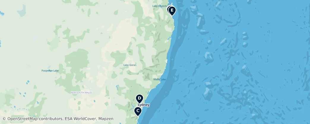 Map of Oceanië