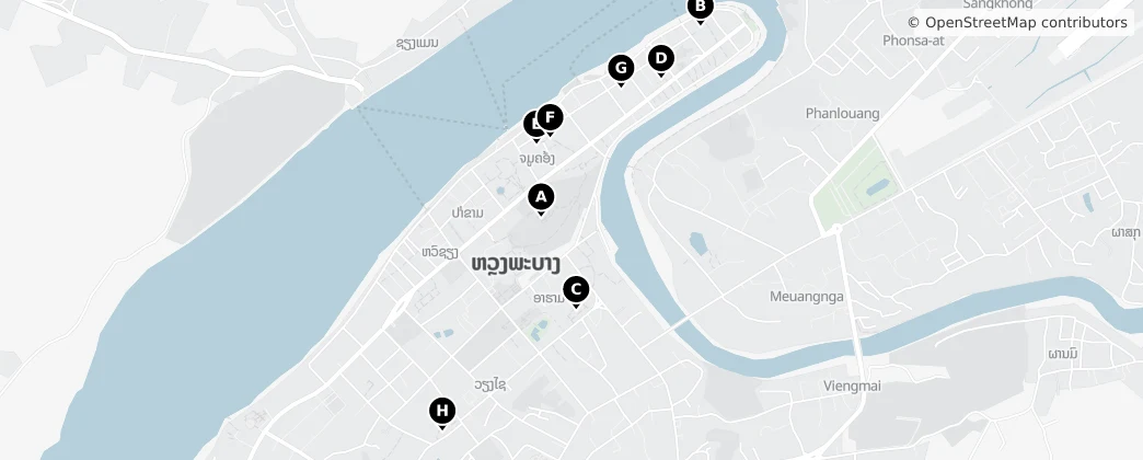 Map of Luang Prabang