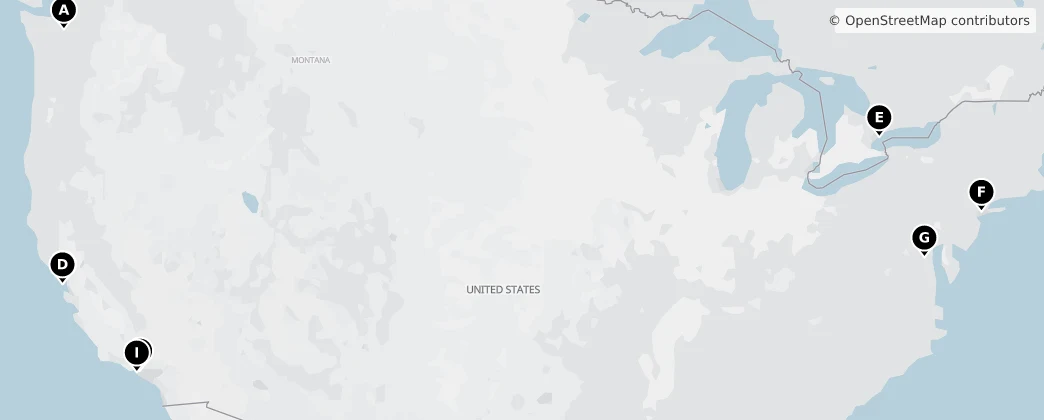 Map of Noord-Amerika