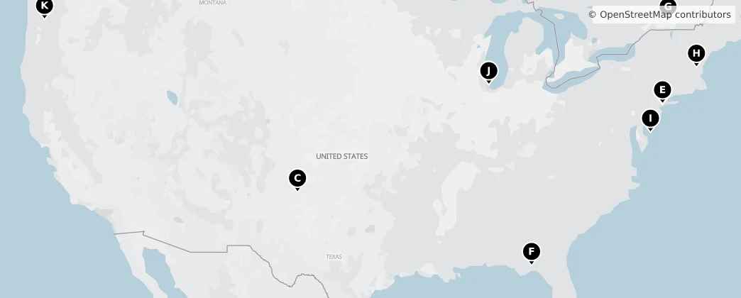 Map of Noord-Amerika