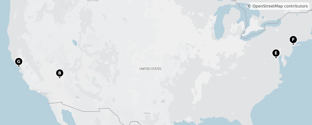Map of Noord-Amerika
