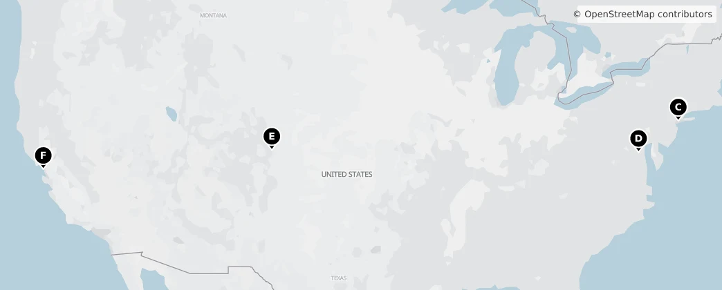 Map of Noord-Amerika