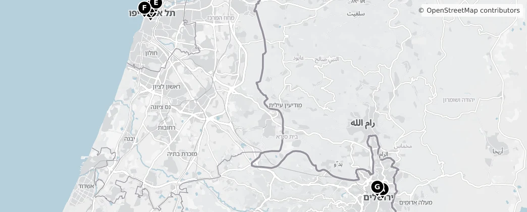 Map of Israël