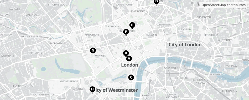 Map of Londen