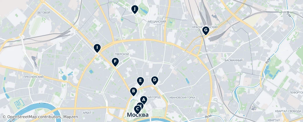 Map of Moskou