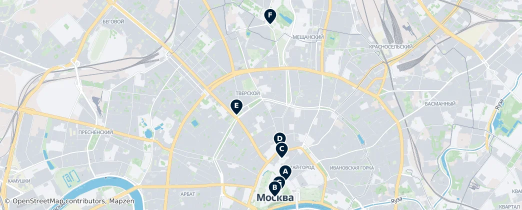 Map of Moskou
