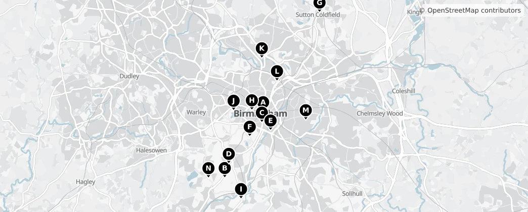 Map of Birmingham