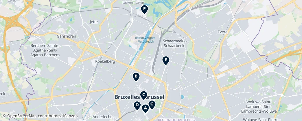 Map of Brussel