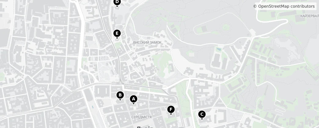 Map of Halytskyi District, Lviv