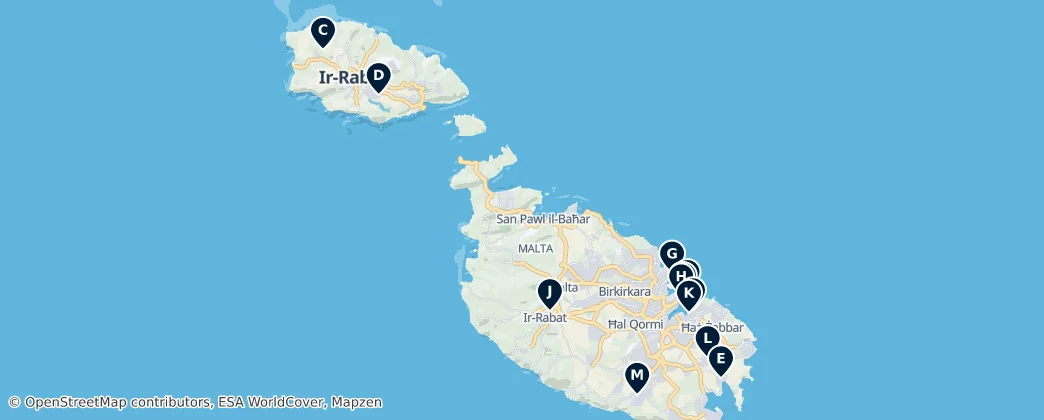 Map of Malta