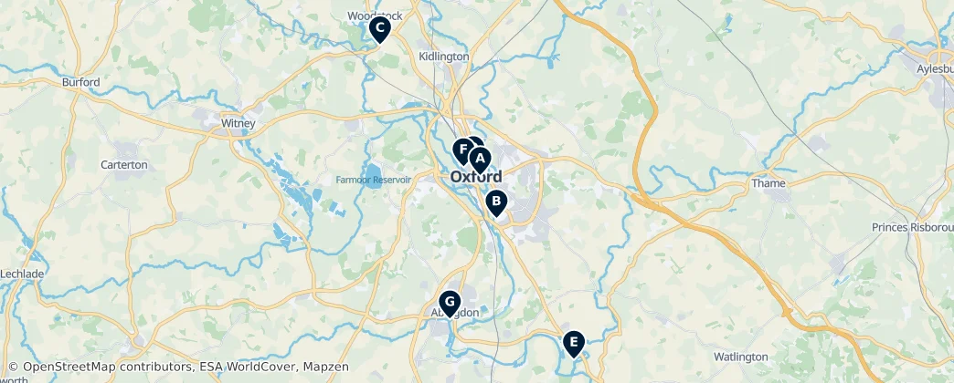 Map of Oxfordshire