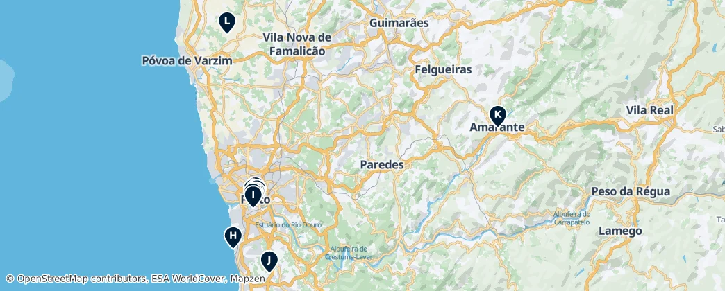 Map of Porto