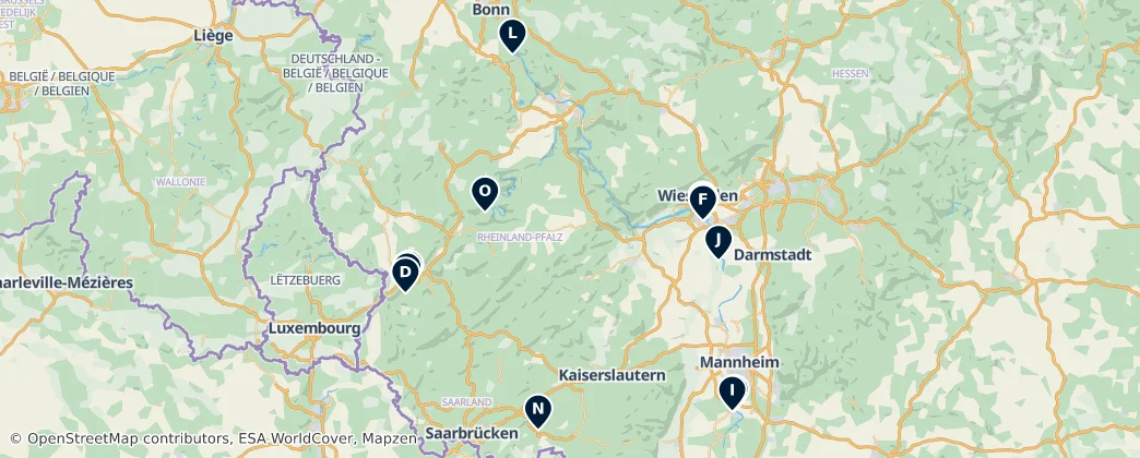 Map of Rijnland-Palts