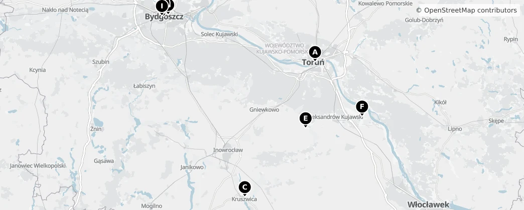 Map of Koejavië-Pommeren