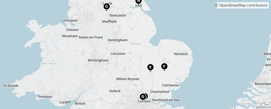 Map of England