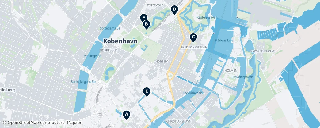 Map of Kopenhagen