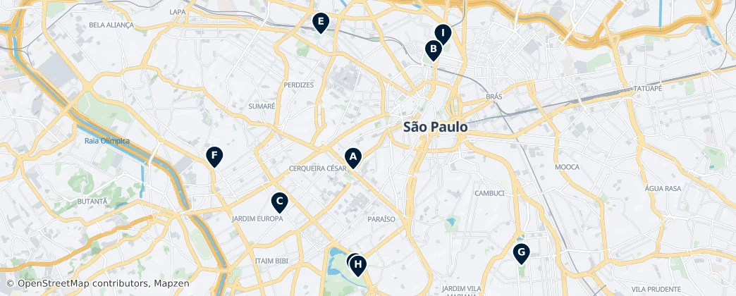 Map of São Paulo