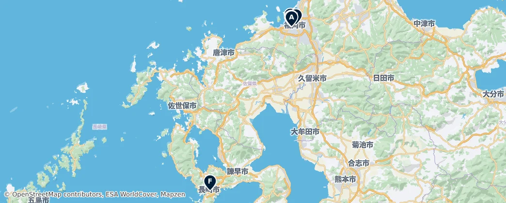 Map of Kyushu