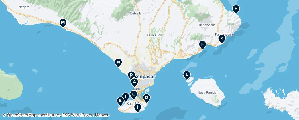 Map of Bali