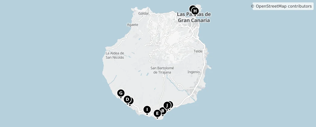 Map of Gran Canaria