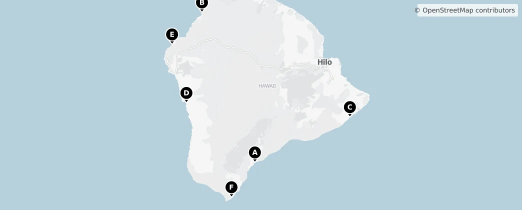 Map of Hawaii County