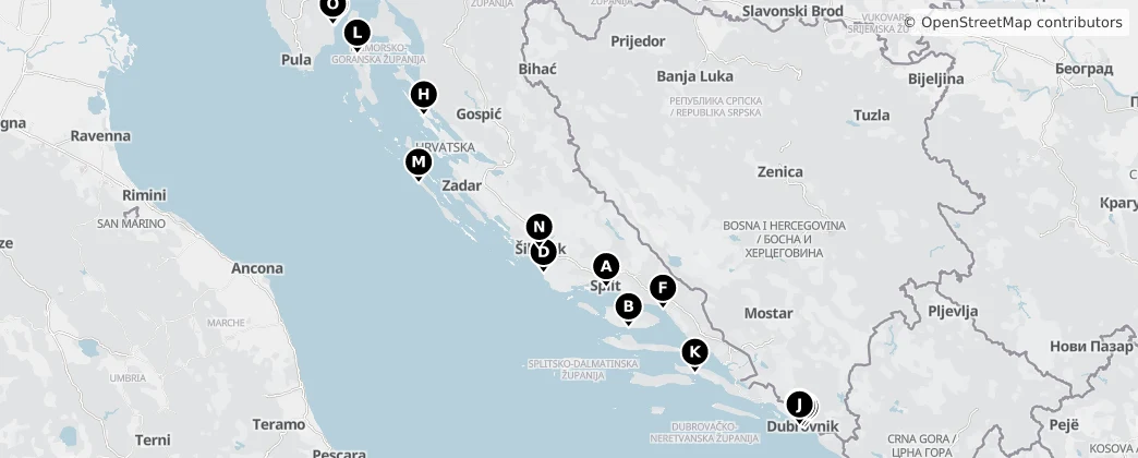 Map of Kroatië