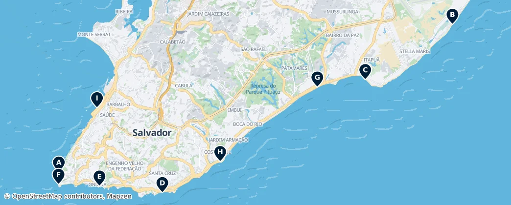 Map of Microrregião de Salvador