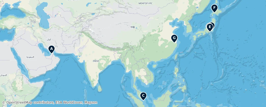 Map of Azië