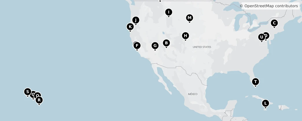 Map of Noord-Amerika