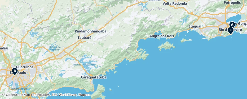 Map of Brazilië