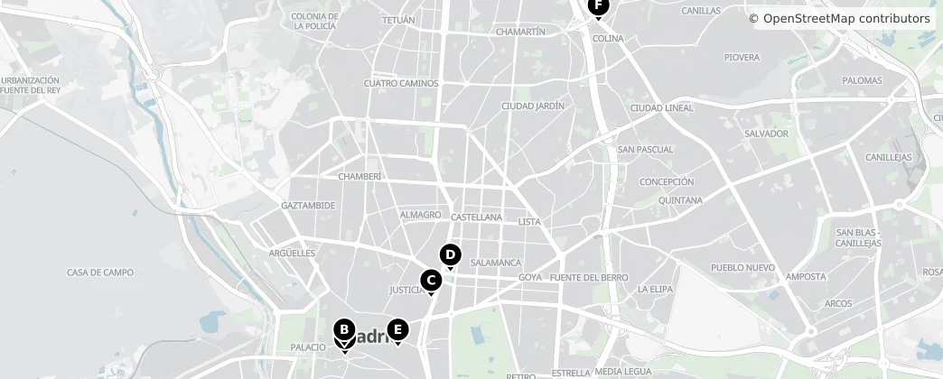 Map of Madrid