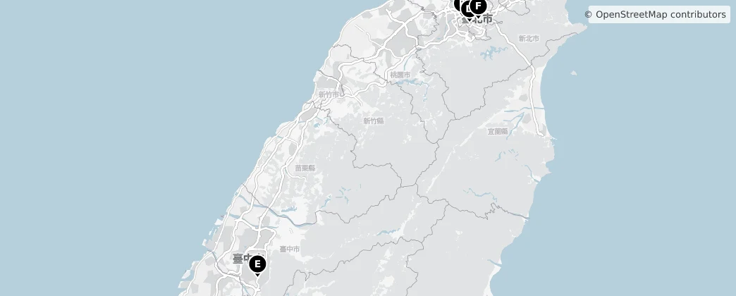 Map of Taiwan