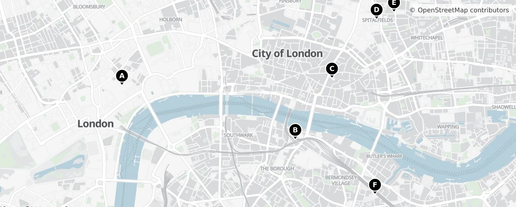 Map of City of London