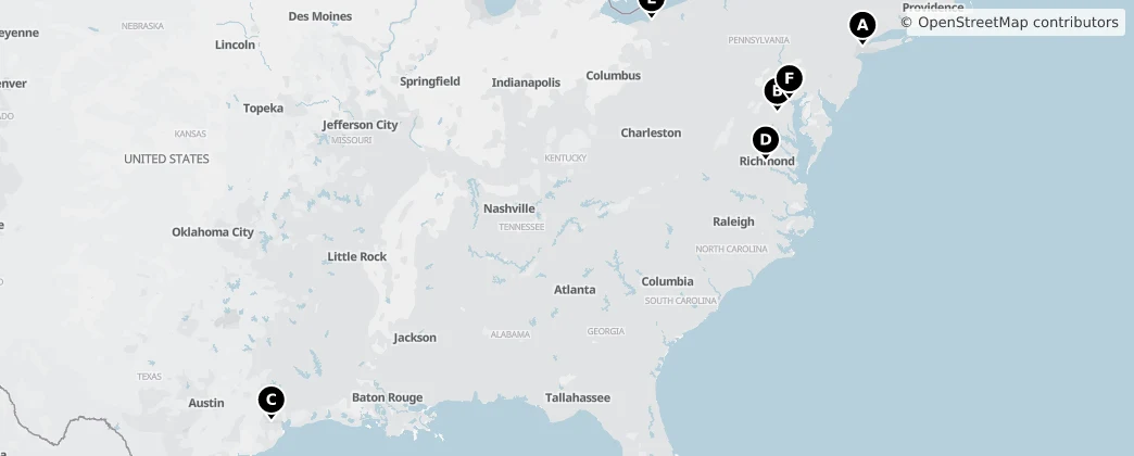 Map of Noord-Amerika