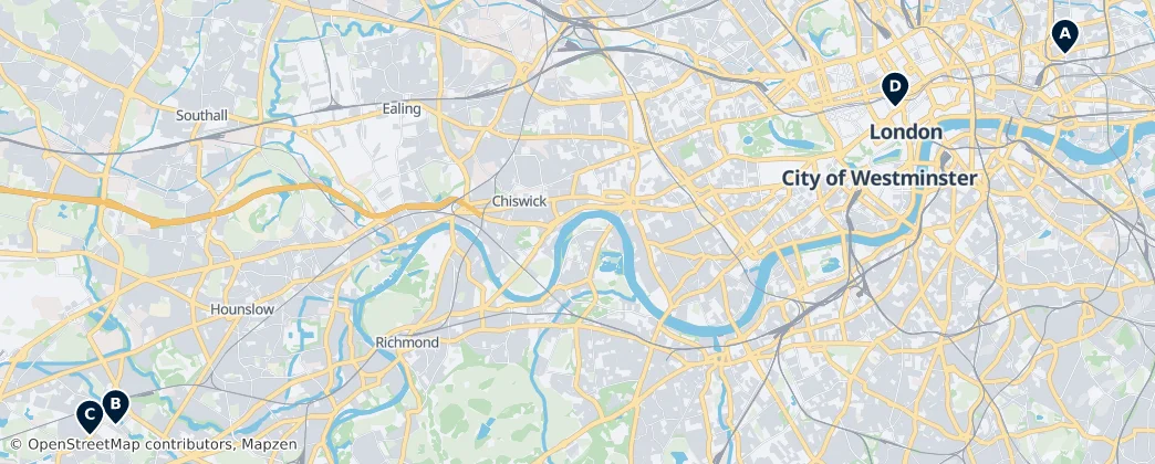 Map of Middlesex
