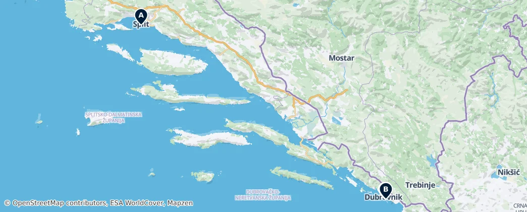 Map of Kroatië