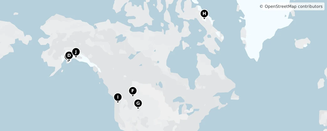 Map of Noord-Amerika
