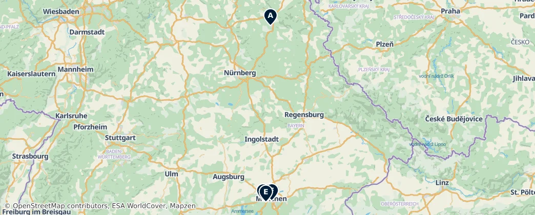 Map of Beieren