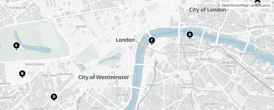 Map of Londen