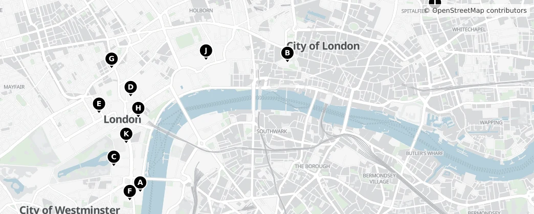 Map of City of London