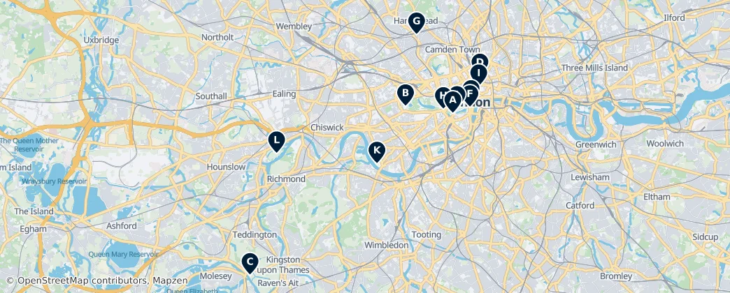 Map of Middlesex