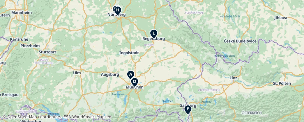 Map of Beieren