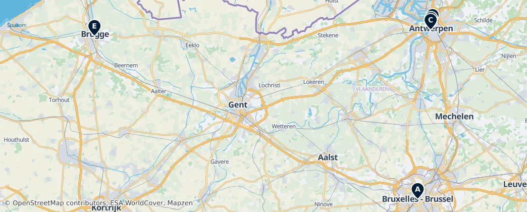Map of België