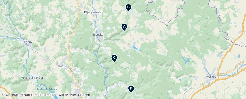 Map of Zuid-Moravië
